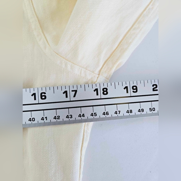 Frank Eileen Barry Shirt Solid yellow button long sleeve cotton size XS - Picture 10 of 13